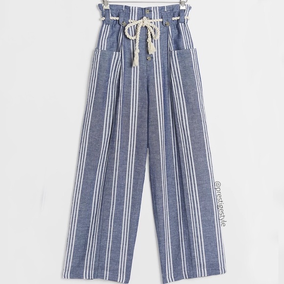 Anthropologie Lilianna Striped Wide-Leg Pants - Picture 2 of 7